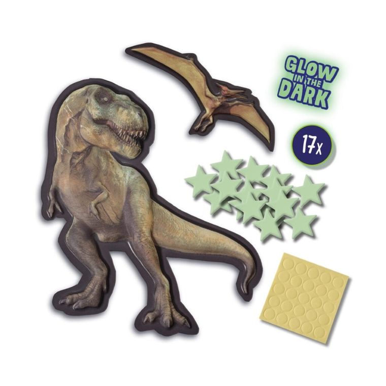 SES Creative, dinozaur T-rex i gwiazdki świecące w ciemności