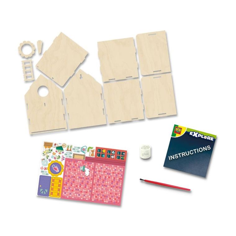 SES Creative, domek drewniany dla ptaków, zestaw kreatywny