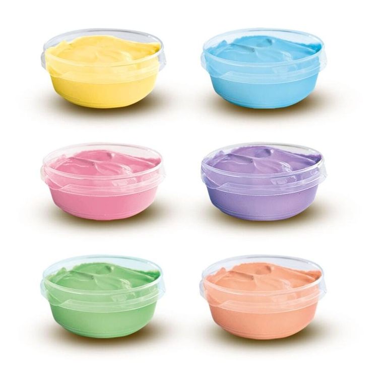 SES Creative, farby do malowania palcami, pastelowe, 6-45 ml