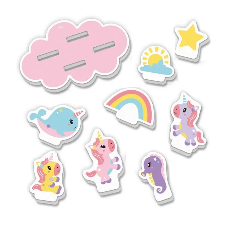 SES Creative, jednorożce, zabawki piankowe do kąpieli, wyspa