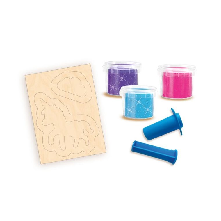 SES Creative, Jednorożec, zestaw kreatywny z ciastoliną brokatowo-neonową