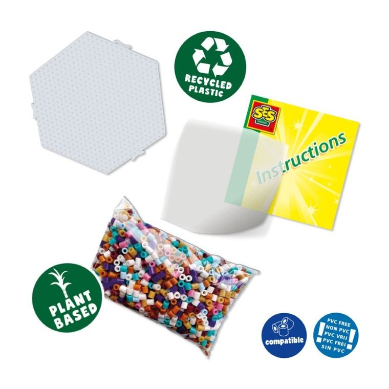 SES Creative, koraliki do prasowania, zwierzęta leśne, 1800 elementów