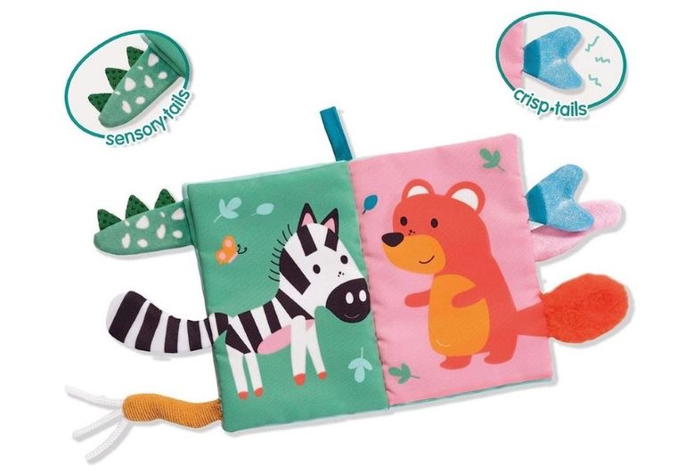 SES Creative, książeczka sensoryczna, ogonki zwierząt