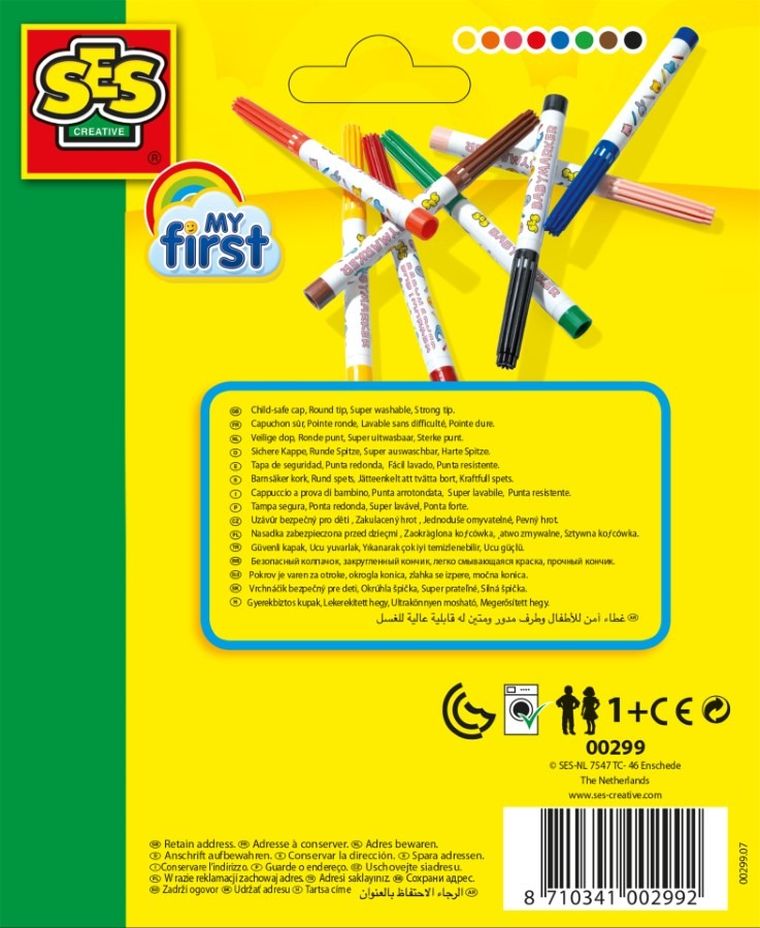 SES Creative, My First, flamastry, 8 kolorów