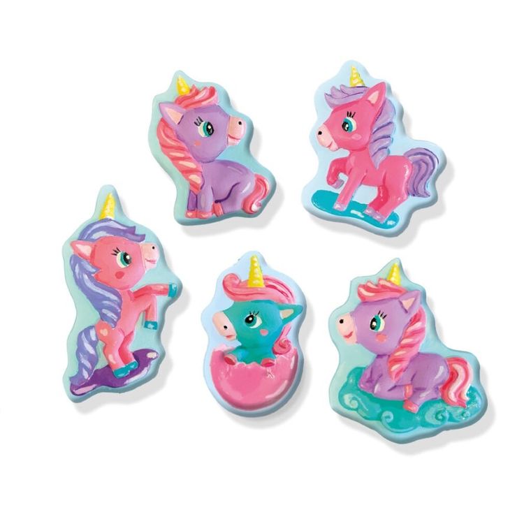 SES Creative, odlewy gipsowe z farbami, małe jednorożce, zestaw kreatywny