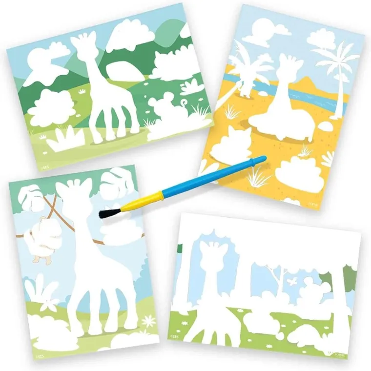 SES Creative, Sophie la girafe, kolorowanie wodą