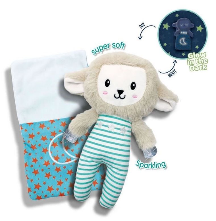 SES Creative, śpiąca owieczka, świecąca w ciemności, maskotka