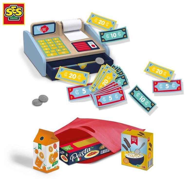 SES Creative, supermarket, kasa sklepowa, zestaw z akcesoriami