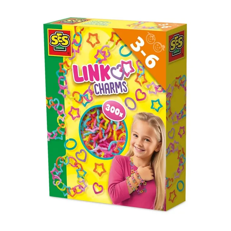 SES Creative, zrób własną bransoletkę, zestaw kreatywny, 300 elementów