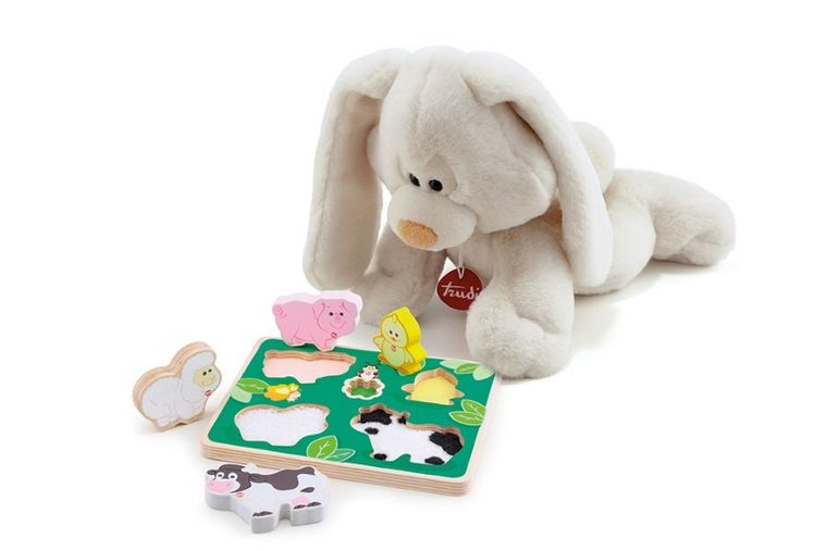 Sevi, Farma, drewniana układanka, 4 elementy