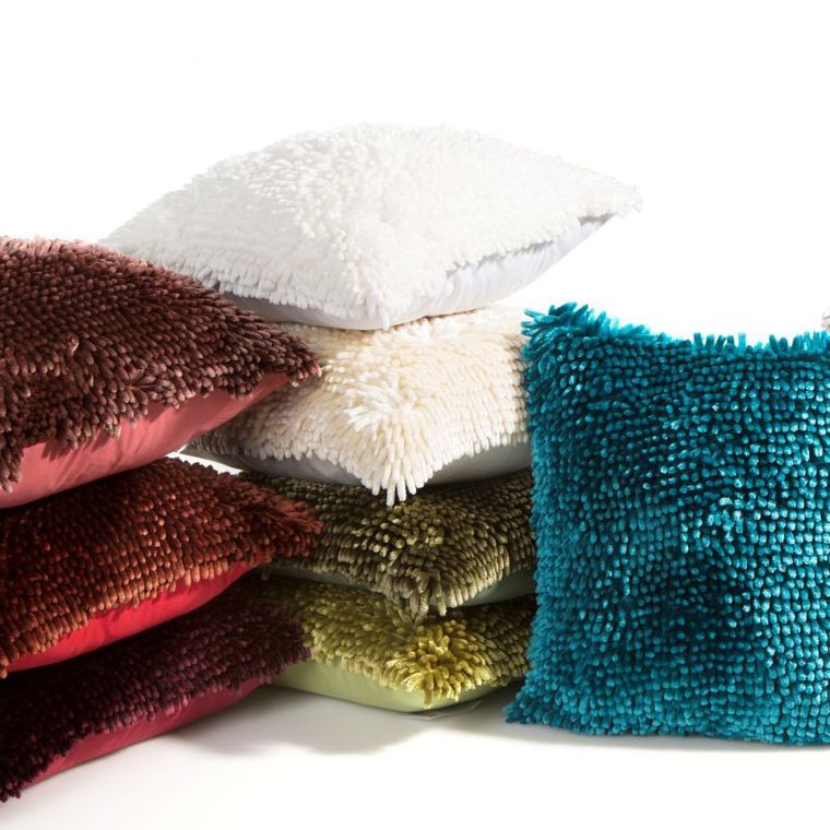 Shaggy, lśniąca poszewka shaggy, delikatna i miła w dotyku, 40-40 cm