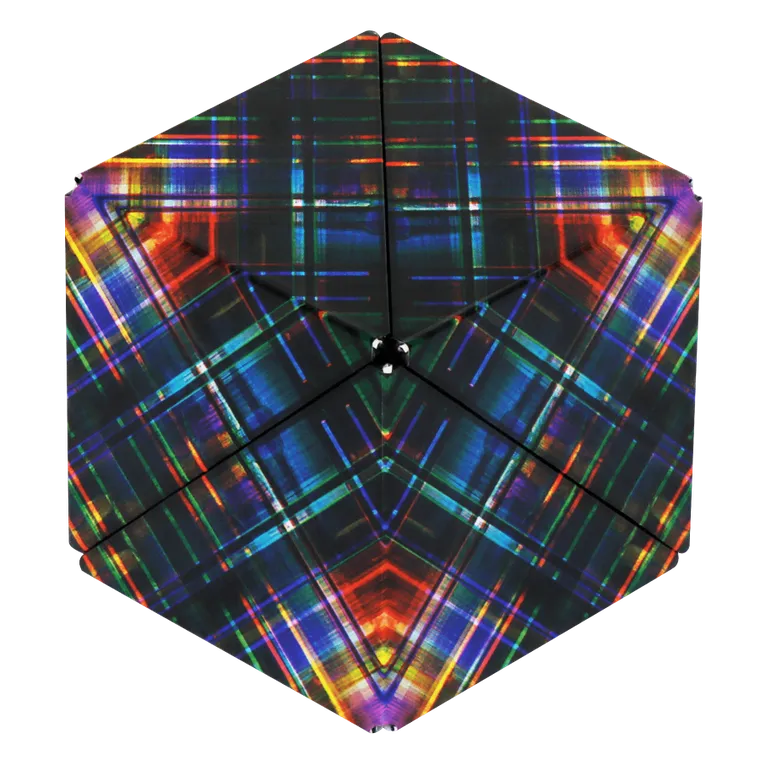 Shashibo, kostka magnetyczna, łamigłówka, Disco Plaid