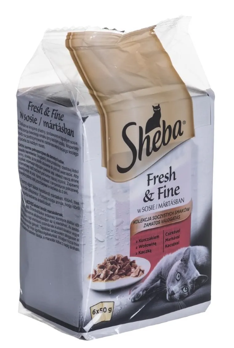 Sheba, Mini, saszetka z mokrą karmą dla kota, mięsna, 6-50g
