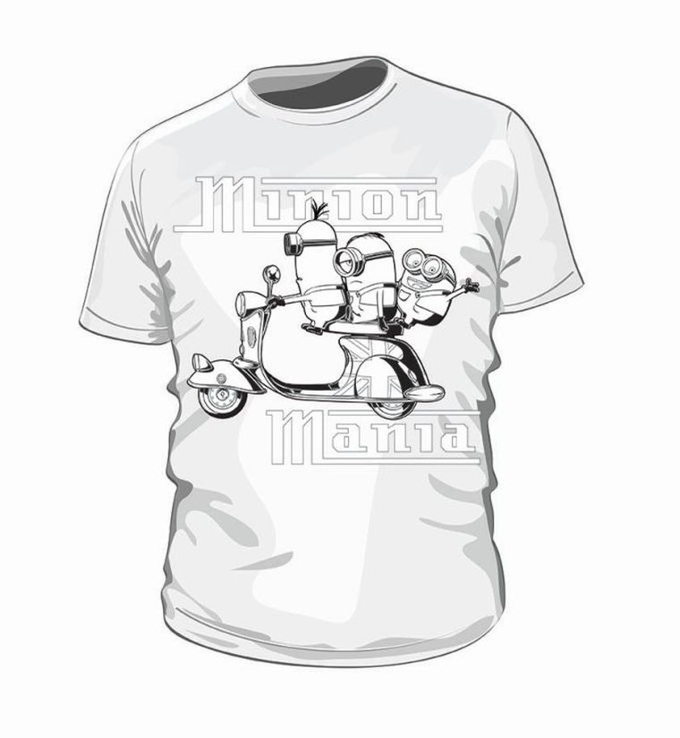 Shellbag, Minionki, koszulka do kolorowania, wzór 3, 5-6 lat