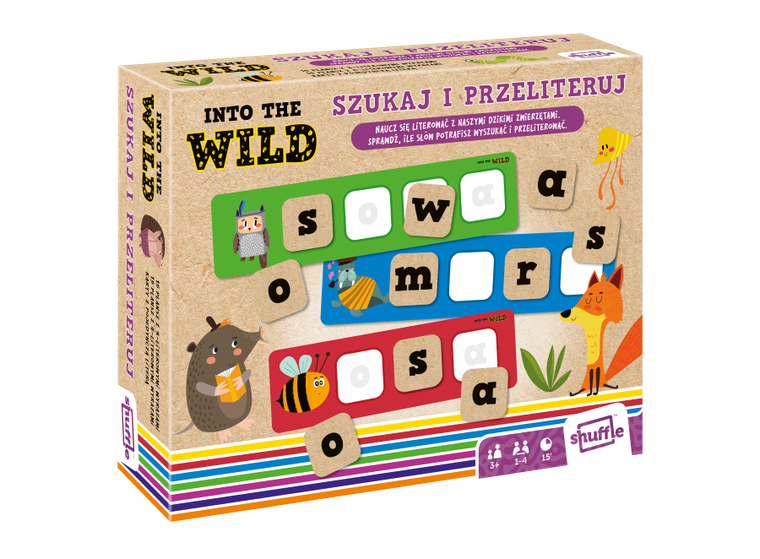 Shuffle, Into the Wild, Szukaj i przeliteruj, gra edukacyjna