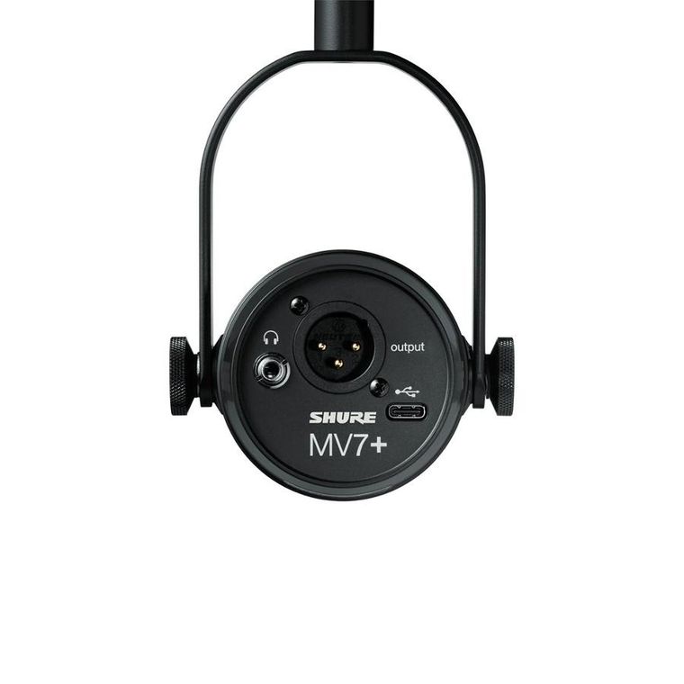 Shure, MV7+-K, mikrofon lektorski, wokalny ze złączem XLR/USB-C, czarny