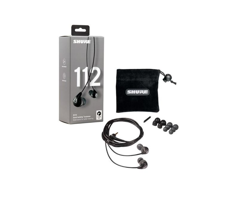 Shure, SE112-GR-EFS, słuchawki douszne, szare