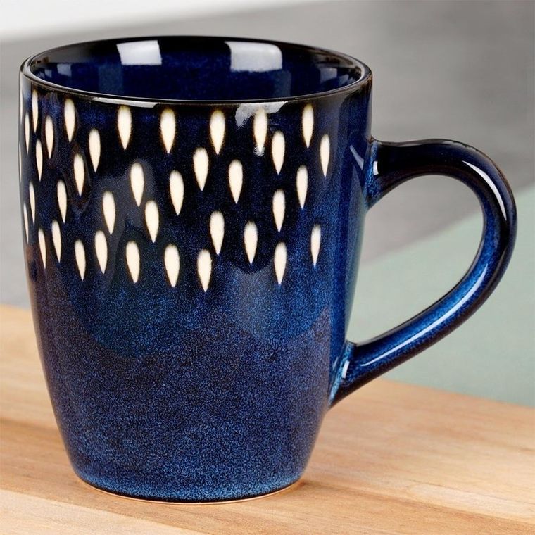 Siaki Collection, kubek, ceramiczny, granatowy, 350 ml