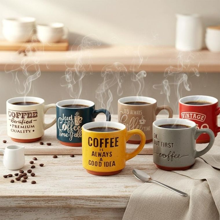 Siaki Collection, kubki do espresso, ceramiczne, 110 ml, 6 szt.