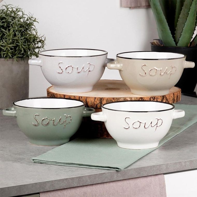 Siaki Collection, miska bulionówka, ceramiczna, 600 ml, 4 szt.