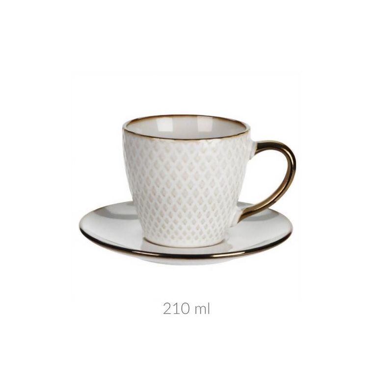 Siaki, Dune, filiżanka ze spodkiem do kawy, herbaty, 210 ml