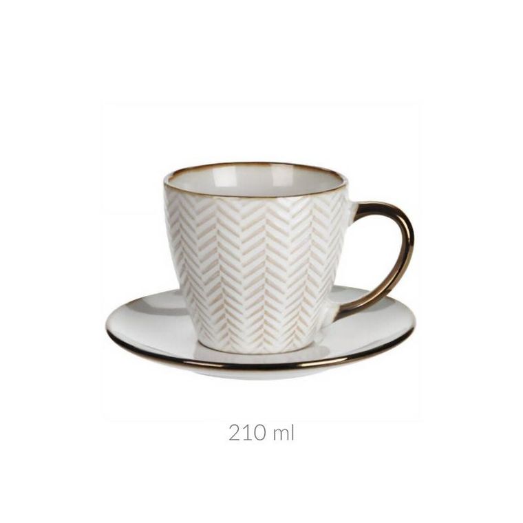 Siaki, Dune, filiżanka ze spodkiem do kawy, herbaty, 210 ml