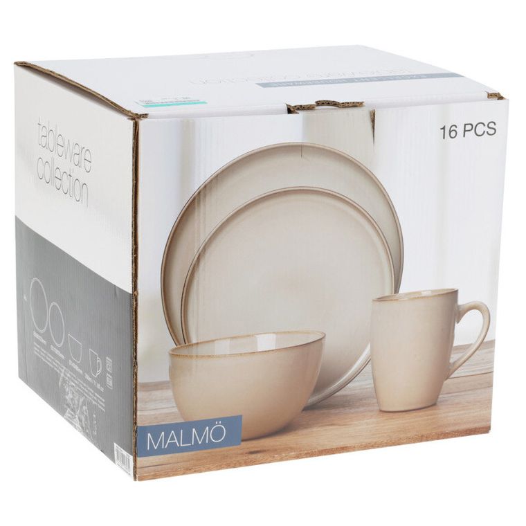 Siaki, zastawa stołowa z kamionki dla 4 osób