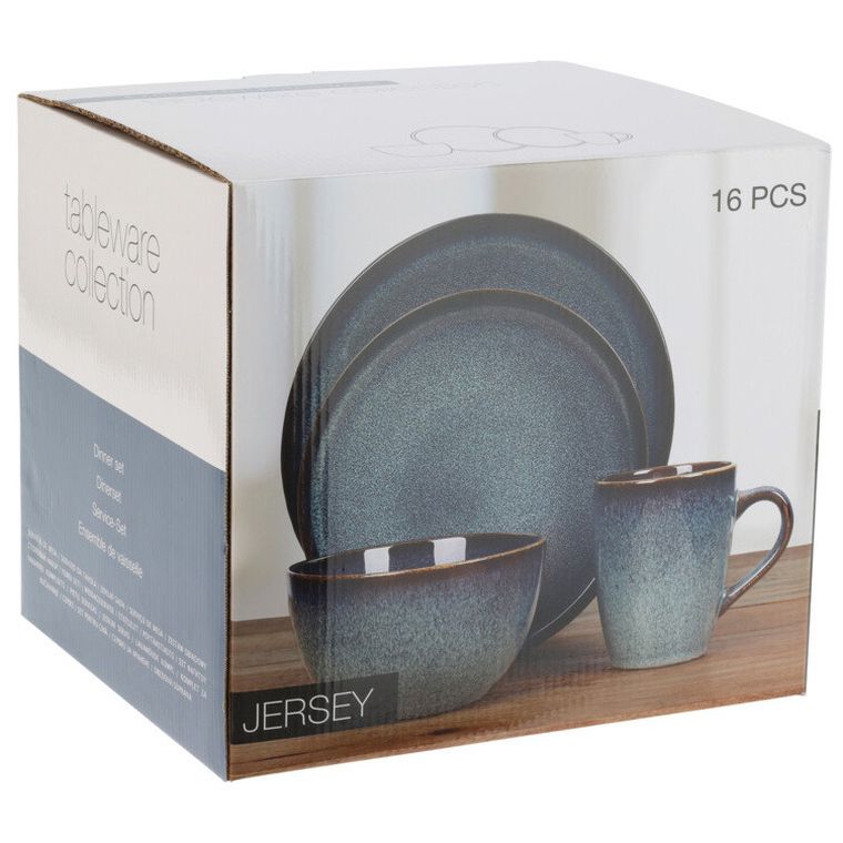 Siaki, zastawa stołowa z kamionki dla 4 osób