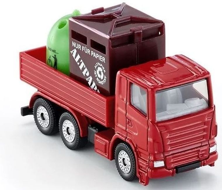 Siku, Ciężarówka z pojemnikami na odpady, model pojazdu, 0828