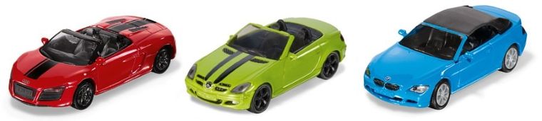 Siku, Kabriolety, zestaw pojazdów, 6314