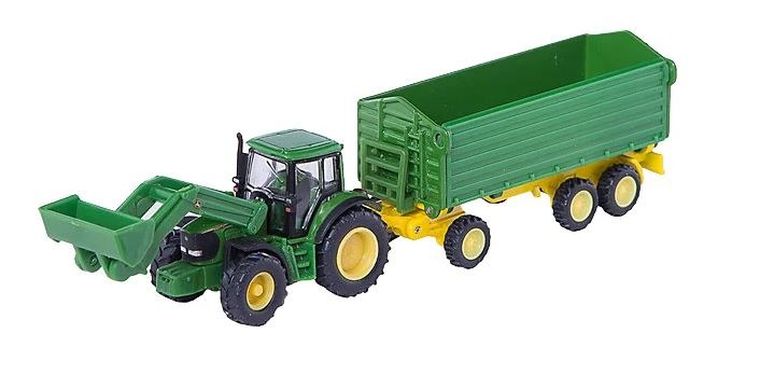 Siku, Traktor John Deere z przyczepą i ładowarką, model pojazdu, 1843