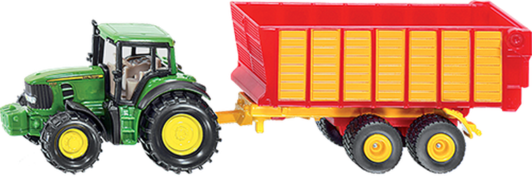 Siku, Traktor John Deere z przyczepą Silage, model pojazdu, 1650