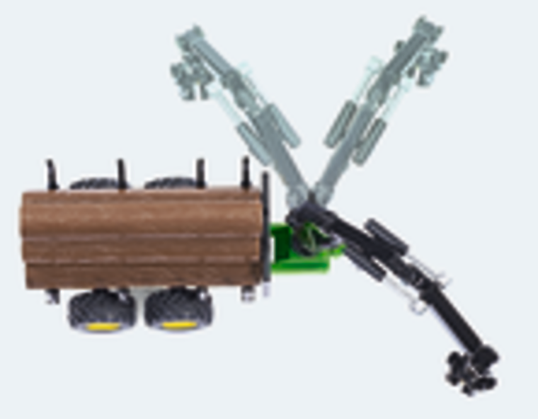 Siku, Traktor z przyczepą leśną, model pojazdu, 1954