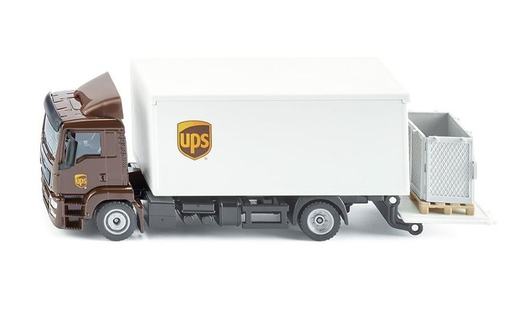 Siku, UPS, Ciężarówka MAN z zabudową skrzyniową i podnośnikiem, model pojazdu, 1997