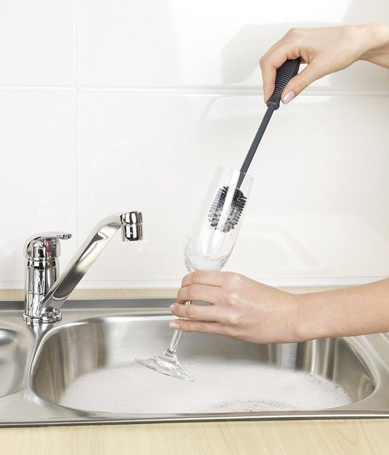 Silikonowa szczotka kuchenna do kubków, szklanek, 25 cm