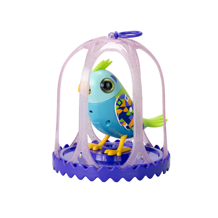 Silverlit, DigiBird, ćwierkający ptaszek, zabawka interaktywna, Blue