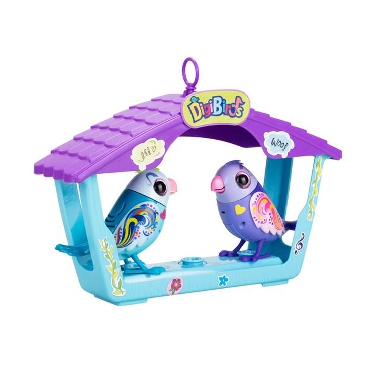 Silverlit, DigiBirds, ćwierkające ptaszki, zabawka interaktywna, 2 szt.