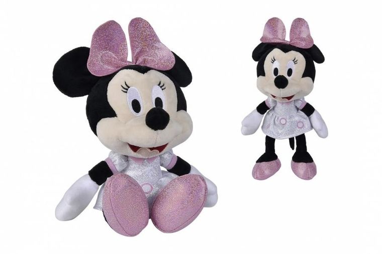 Simba, Myszka Minnie, błyszcząca, maskotka, 25 cm