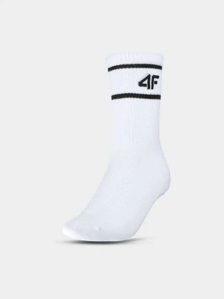 Skarpeki, unisex, białe, zestaw, 3 szt., 4F