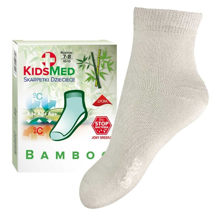 Skarpetki bambusowe dziecięce, szare, KidsMed