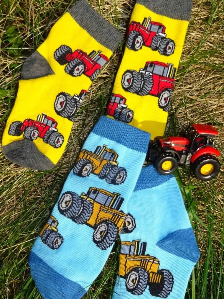 Skarpetki chłopięce, niebieskie, Milusie