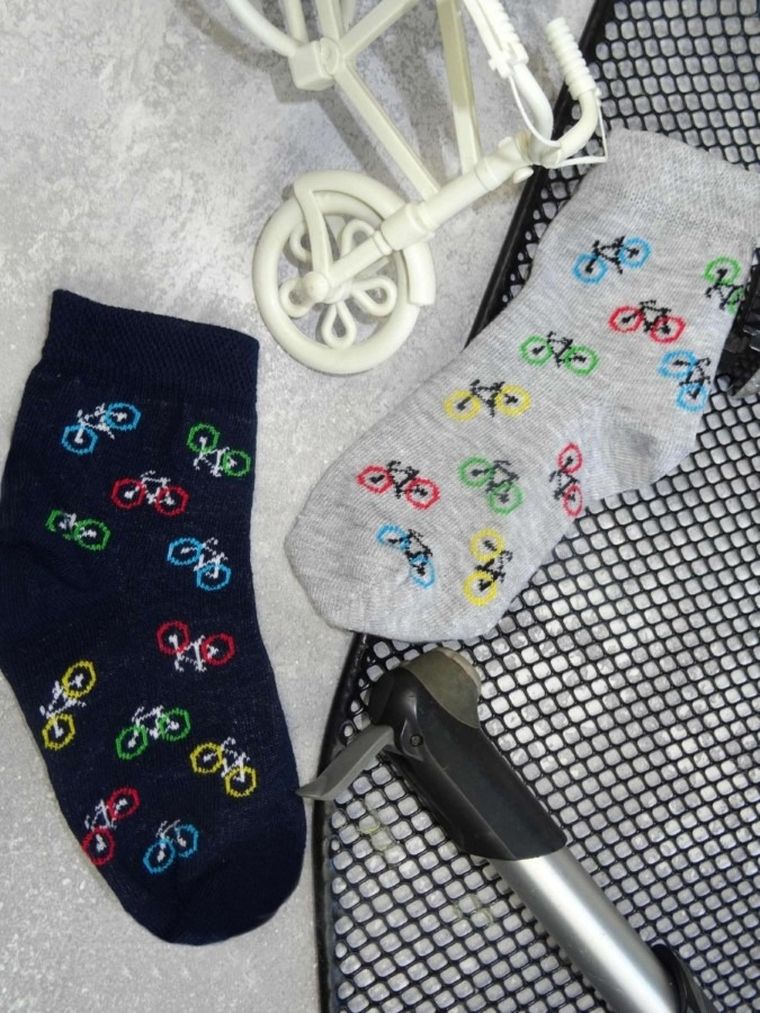 Skarpetki chłopięce, szare, Milusie