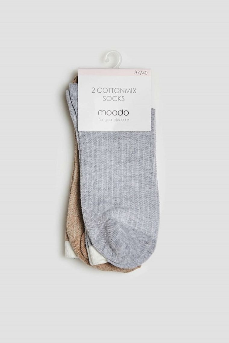 Skarpetki damskie, mix, zestaw, 2 szt., Moodo