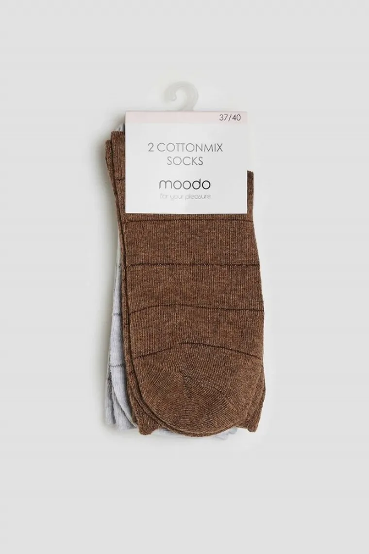 Skarpetki damskie, mix, zestaw, 2 szt., Moodo
