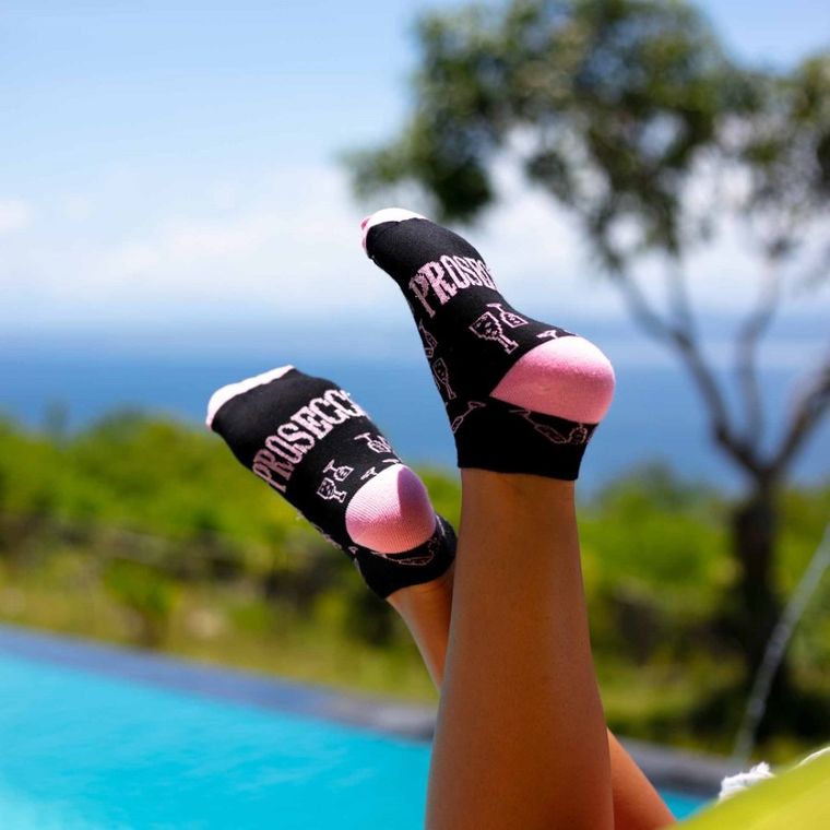 Skarpetki damskie, stopki, czarne, Adrian