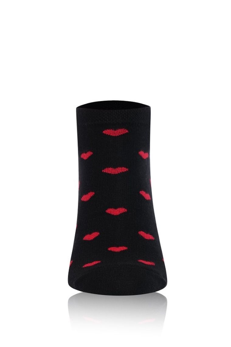 Skarpetki damskie, stopki, czarne, Italian Fashion