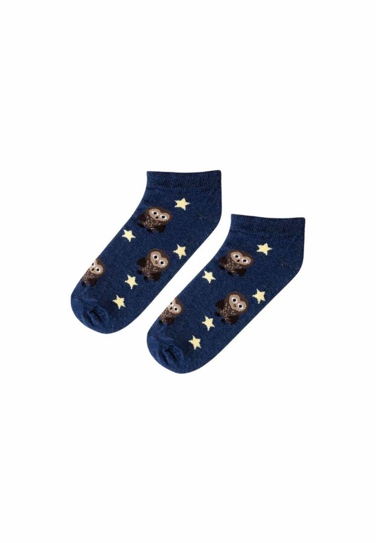 Skarpetki damskie, stopki, granatowe, Adrian