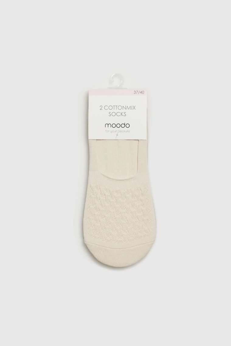 Skarpetki damskie, stopki, mix, zestaw, 2 szt., Moodo
