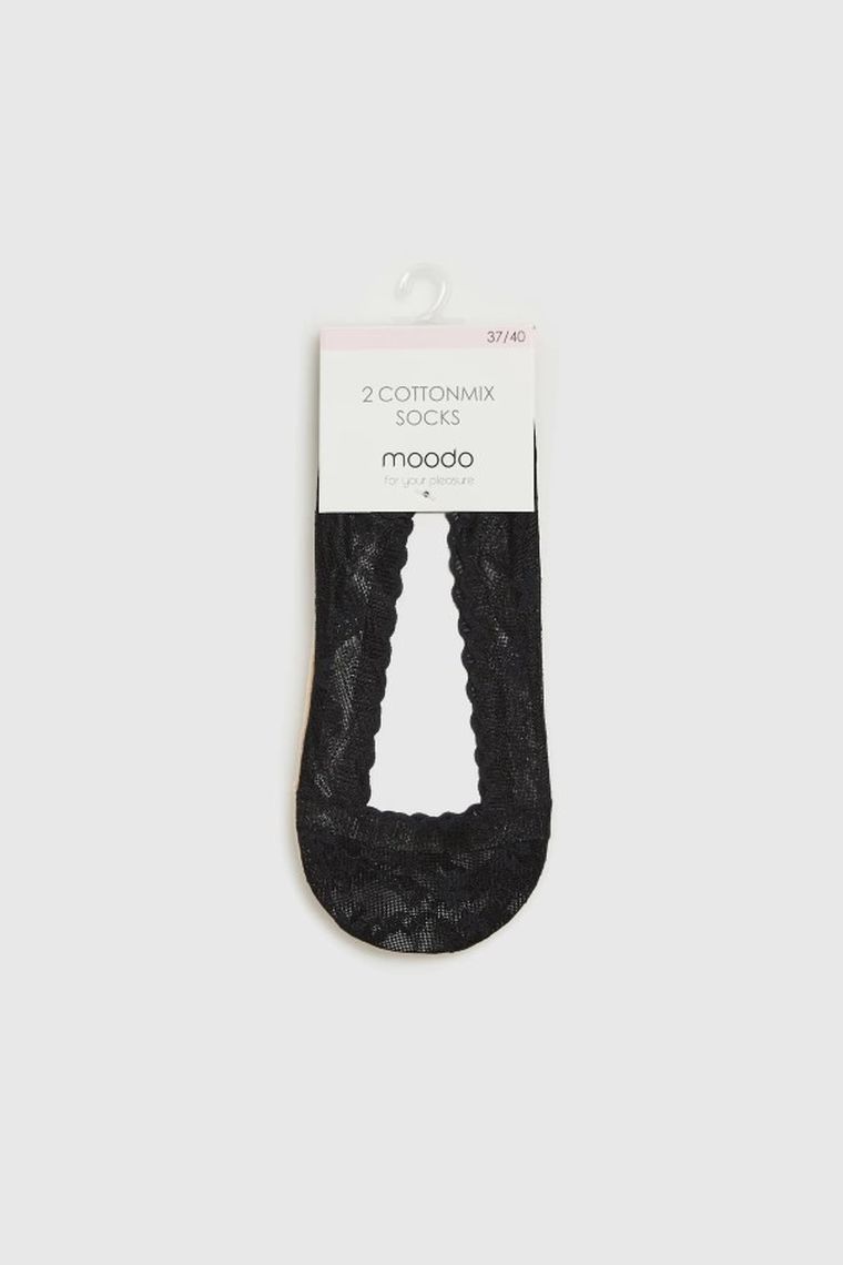 Skarpetki damskie, stopki, mix, zestaw, 2 szt., Moodo