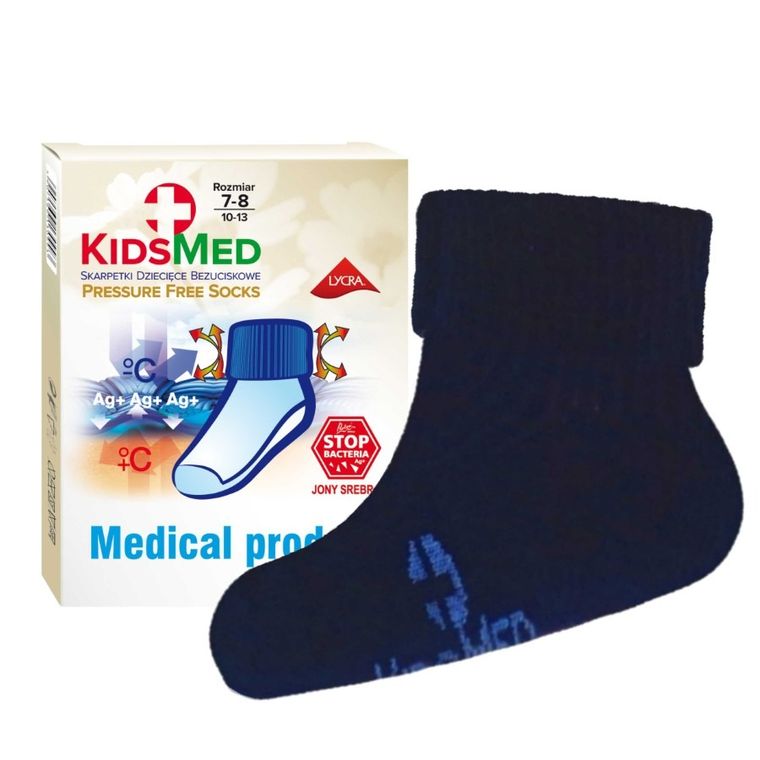 Skarpetki dziecięce, bezuciskowe, granatowe, Milusie